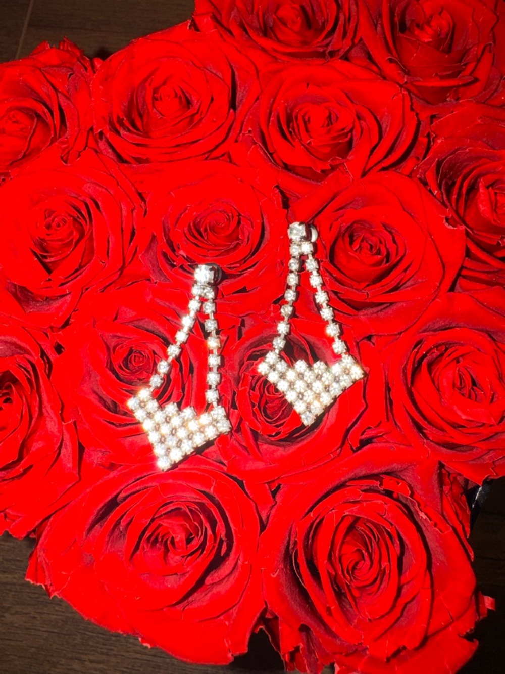 Vintage Rhinestone Chandelier Earrings- Bridal Prom Art Deco Glam Silver tone